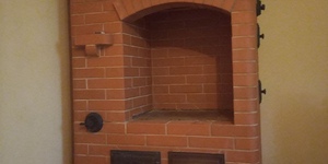 Кирпич печной, лицевой, полнотелый ЛСР, красный, М-400, F-100 2