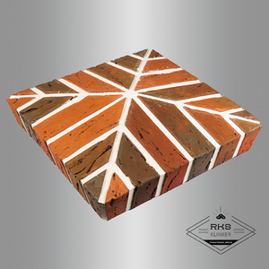 Кирпичные колпаки на столб "Баварская кладка", Кора Дуба, шов Белый