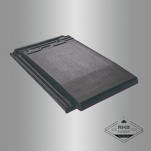 Керамическая черепица Rongguan Flat W77 Чёрный металлик