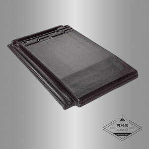 Керамическая черепица Rongguan Flat Y62 Алмазно-чёрный