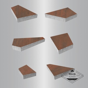 Тротуарная плитка ОРИГАМИ - Б.4.Фсм.8, Листопад гладкий, Клинкер