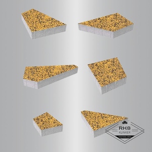 Тротуарная плитка ОРИГАМИ - Б.4.Фсм.8, Листопад гранит, Янтарь