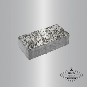 Тротуарная плитка ПРЯМОУГОЛЬНИК - Б.2.П.6, Листопад гранит, Антрацит