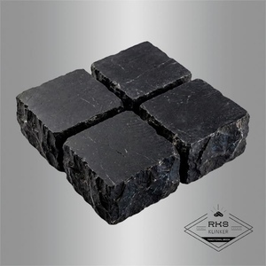 Брусчатка из известняка RKS Slate Belgian Black 100x100x40 мм