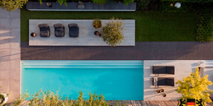 Террасная доска ДПК Bamberg English Barnwood (бассейн, вода) (18)