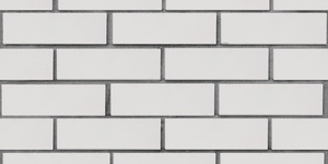 Клинкерный кирпич ЛСР Вернамо белый, гладкий, 0,7 НФ на сером шве