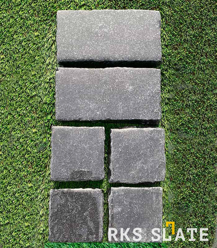 Брусчатка из известняка RKS Slate Belgian Black 200x100x40 мм 17