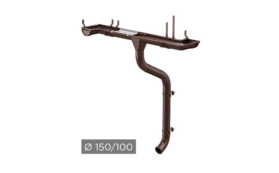 Водосточная система AQUASYSTEM PU 150/100 мм RAL 8017 в Воронеже