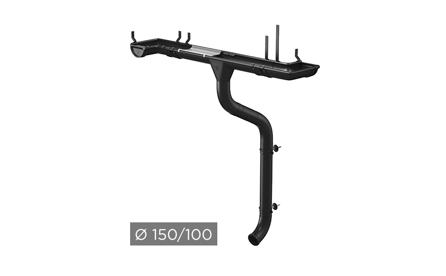 Водосточная система AQUASYSTEM PU MATT 150/100 мм RAL 9005 в Воронеже