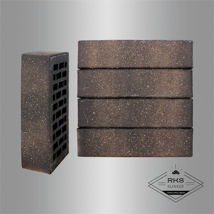 Кирпич облицовочный ЛСР, Графитовый с посыпкой, Гладкий, 1НФ в Воронеже