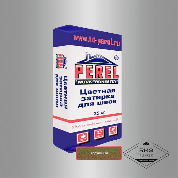 Зимняя затирочная смесь Perel RL 36/горчичная в Воронеже