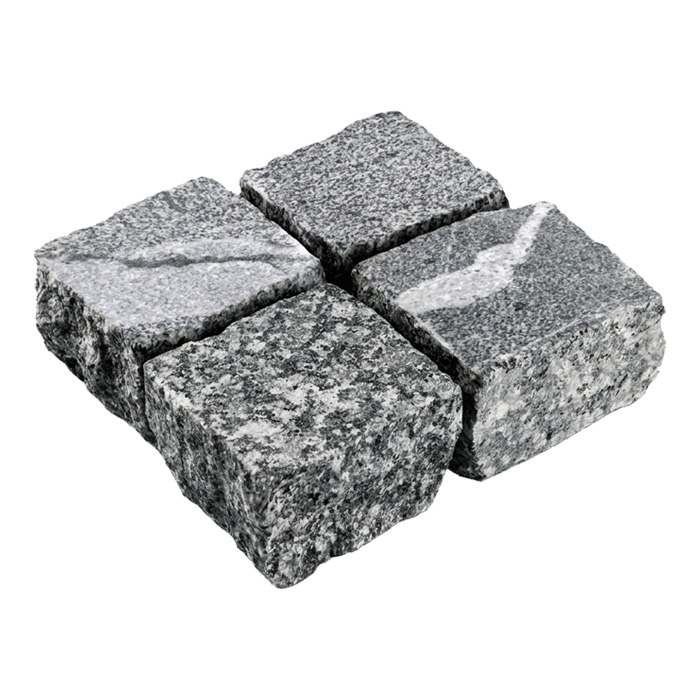 Гранитная брусчатка Snow Obsidian, Француженка, 100x100 мм в Воронеже