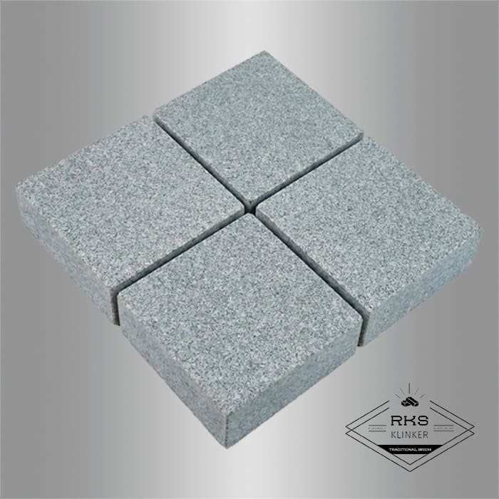 Гранитная брусчатка RKS SLATE Сильвер Пёрл, пиленая 100х100 мм в Воронеже