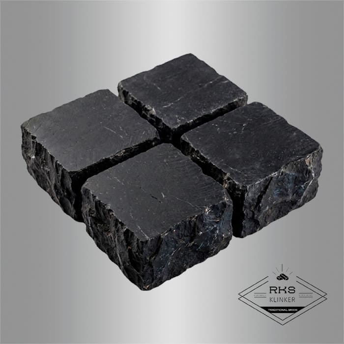 Брусчатка из известняка RKS Slate Belgian Black 100x100x40 мм в Воронеже