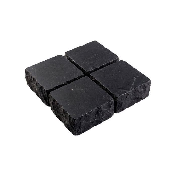 Брусчатка из известняка RKS Slate Belgian Black 100x100x30 мм в Воронеже