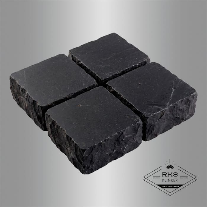 Брусчатка из известняка RKS Slate Belgian Black 100x100x20 мм в Воронеже