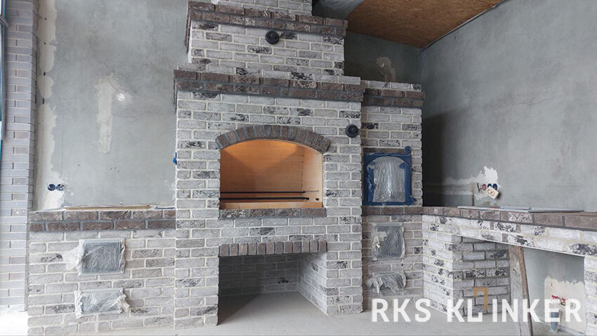 Печной комплекс из кирпича ручной формовки от RKS KLINKER в Азарово
