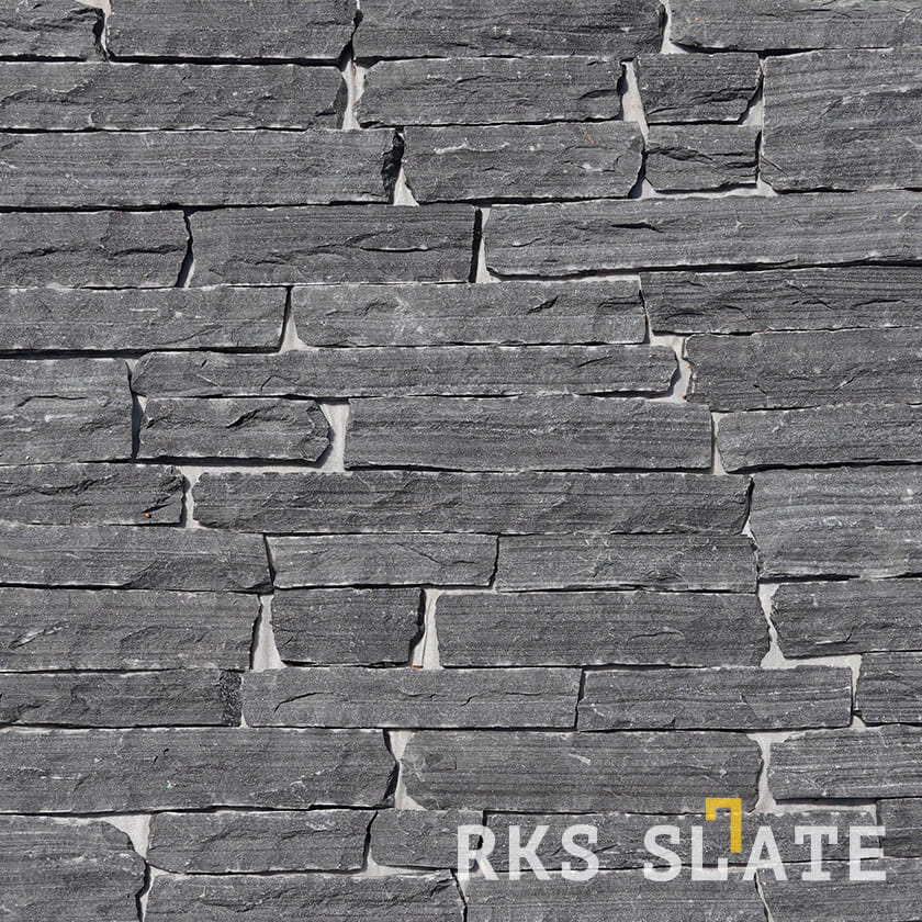 Фасадный облицовочный камень Monsoon Black Quartz Strips в Воронеже