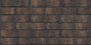 Кирпич облицовочный ЛСР, Графитовый с посыпкой, Рустик, 1НФ на графитовом шве
