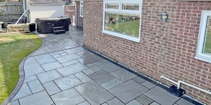 Плиты для укладки тротуара и дорожек из натурального камня песчаник RKS SLATE Belgian Grey купить с доставкой (3)